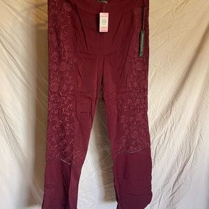 Flower Embroidery Pants